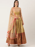 The Elegant Jacquard lehenga choli is a classic number