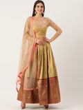 The Elegant Jacquard lehenga choli is a classic number