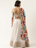 Digital Print with Lace Border Multi Colour Lahenga Choli