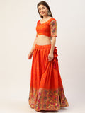 Original Bandhej Silk Lahnega Choli