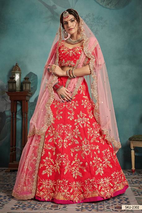 Adorable Red Color Georgette With Beautiful Sequence Work Lehenga Choli