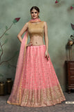 Gorgeous Semi Stitched Sequence Worked Lehenga Choli With Dupatta For Wedding Wear