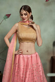 Gorgeous Semi Stitched Sequence Worked Lehenga Choli With Dupatta For Wedding Wear