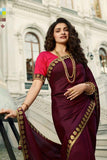 Bollywood Style Heavy Embroidery Banarasi Silk Saree