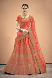 Heavy Bridal Wear Lehenga Choli With Dupatta All over Zari Work