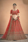 Bridal Wear Lehenga Choli With Dupatta Having Zari & Stone Work