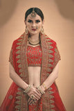 Bridal Wear Lehenga Choli With Dupatta Having Zari & Stone Work