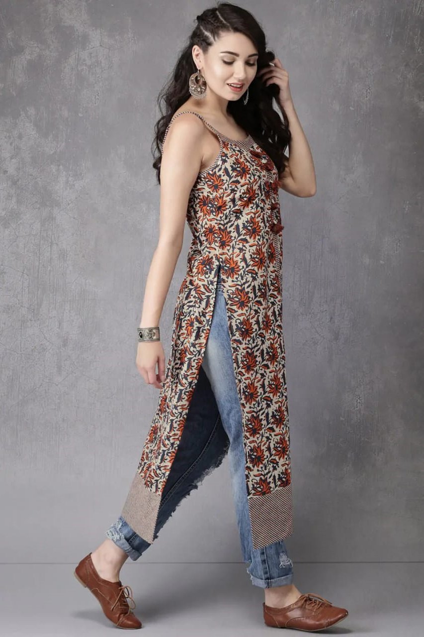 Women Casual Wear Printed Rayon Fancy Long Kurti – Cygnus Fashion