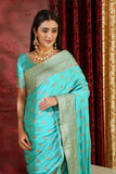 GraceFul Green Embroidered Silk Saree For Party Wear