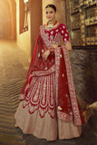 Heavy Zarkan Border Worked Bridal Lehenga Choli With Dupatta