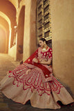 Heavy Zarkan Border Worked Bridal Lehenga Choli With Dupatta