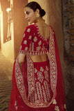 Heavy Zarkan Border Worked Bridal Lehenga Choli With Dupatta