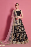 Beautiful Black Colored Lehenga Choli With Dupatta