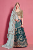 Party Wear Green Art Silk Lehenga Choli With Dupatta