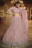 Designer Bridal Wear Soft Net With Heavy Worked Lehenga Choli