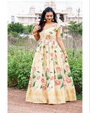 Get the fresh vibe in these tiring monsoon days Gown