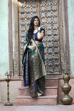 Traditional Banarasi Silk Saree With Zigzag Woven Pallu