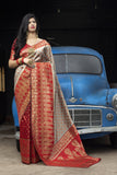 Red Hand Woven Banarasi Silk Saree