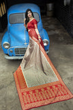 Red Hand Woven Banarasi Silk Saree