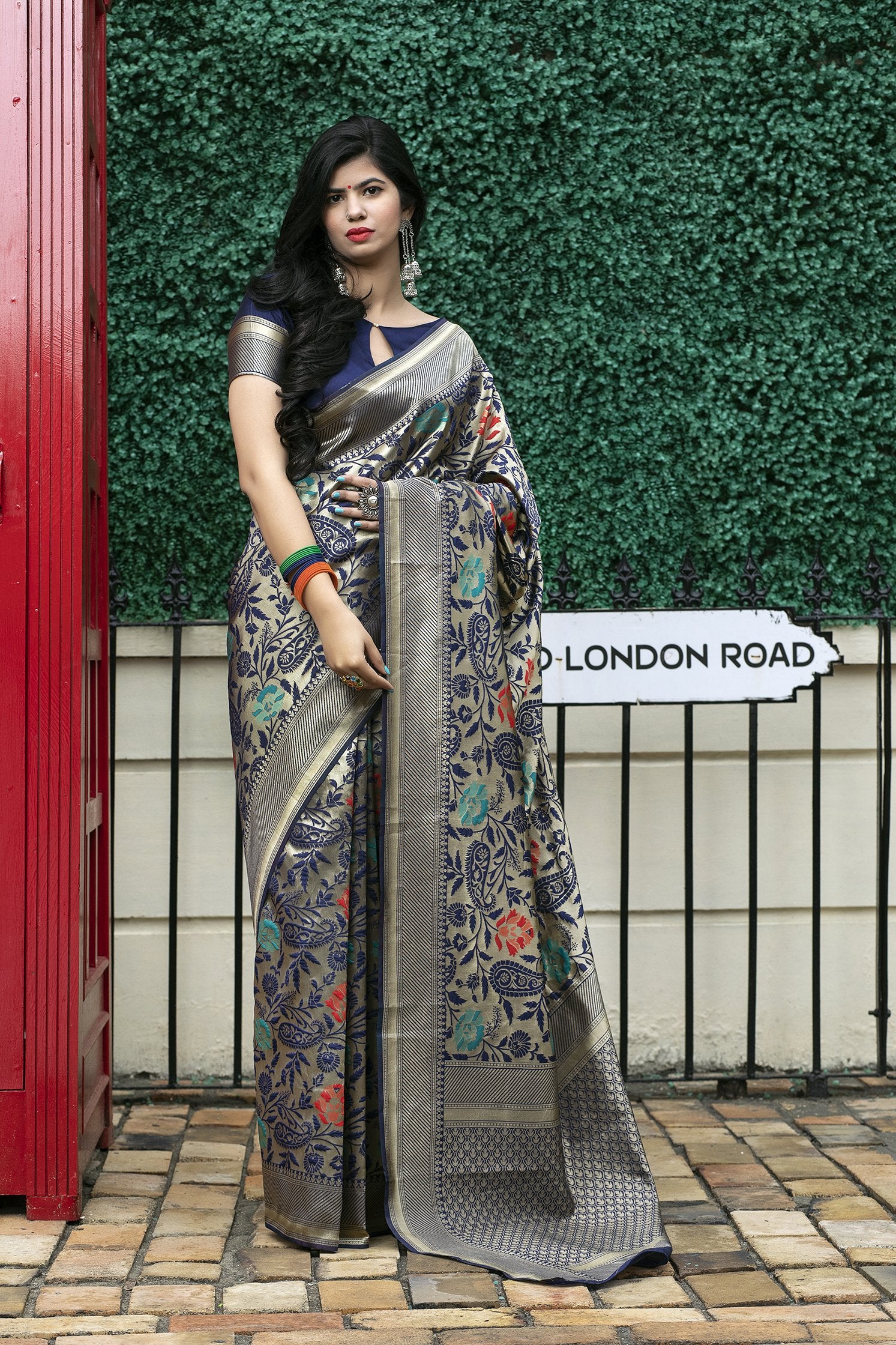 Ladies Banarasi Silk Party Wear Printed Designer Saree, Length: 6.3 m at Rs  6261 in Delhi