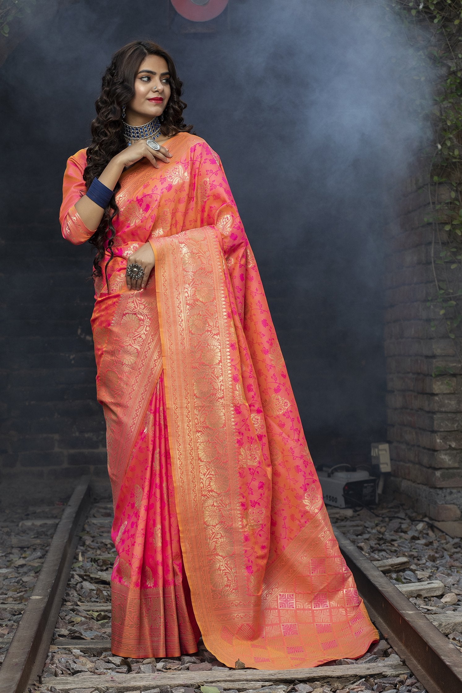 Party Wear Banarasi Silk Handloom Woven Saree