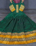 Green Colour Silk Weaving Work Gown