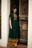 Greeen Colour Jequard Work Full Gown