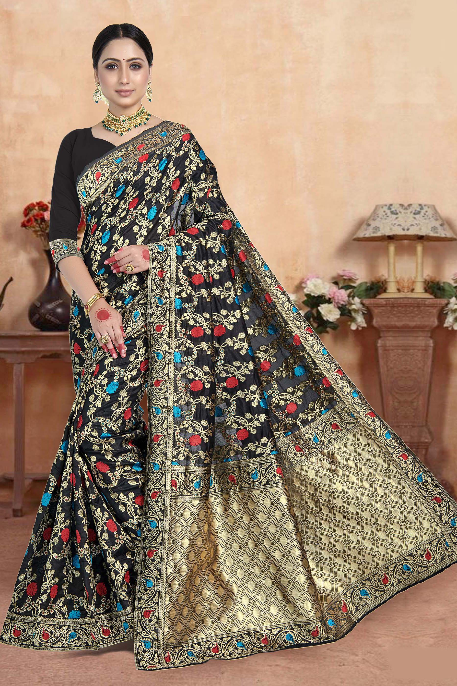 Trending | $129 - $193 - Black Party Wear Sarees, Black Party Wear Saris  and Black Partywear Sarees Online Shopping