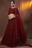 Beautiful Soft Net Lehenga Choli With Thread & Sequence Work