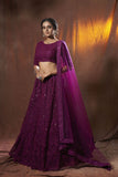 Beautiful Soft Net Lehenga Choli With Thread & Sequence Work