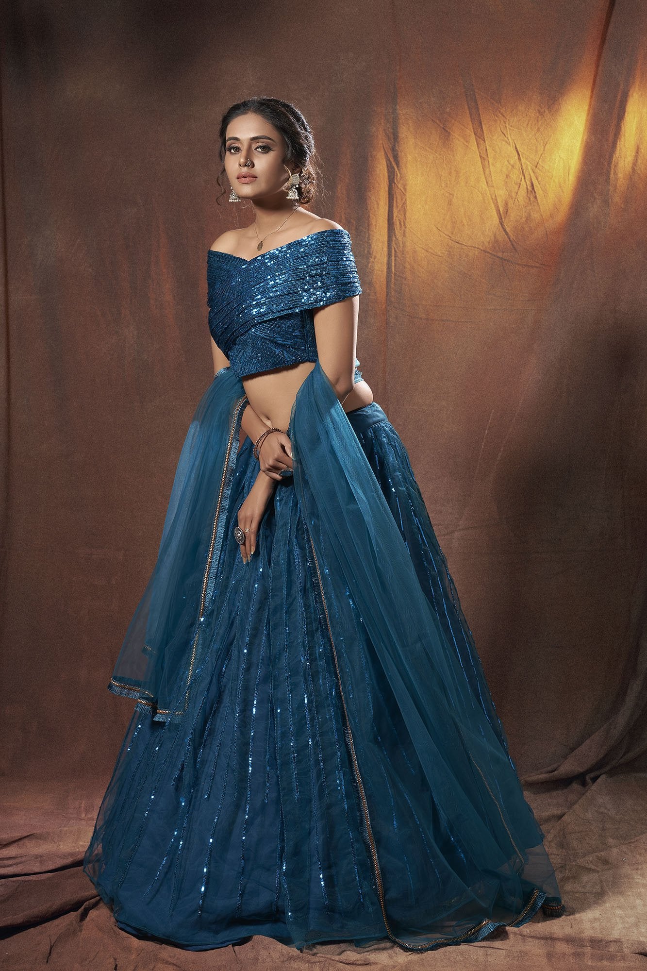 Starring Georgette Lehenga Choli With Sequence Work For Party Wear