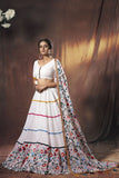 Dashing Floral Thread Work Lehenga Choli With Dupatta For Party Wear