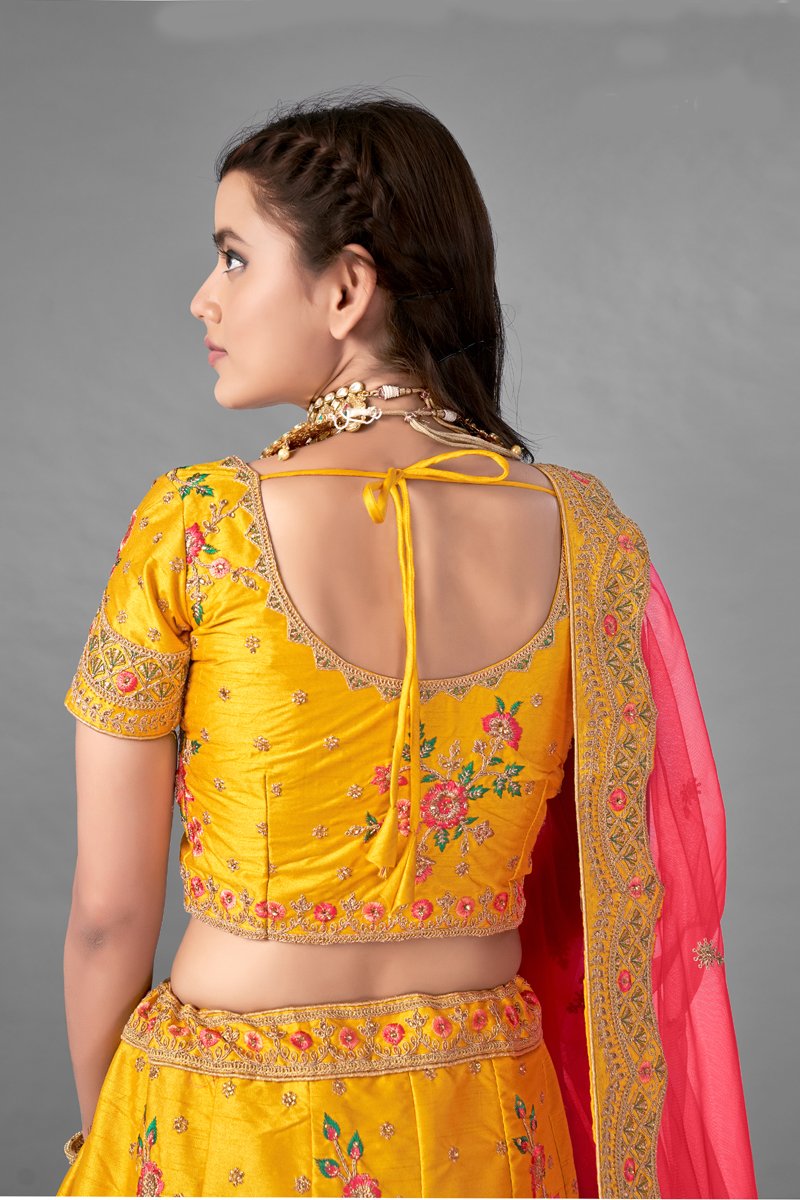 50+ Lehenga Blouse Designs (Front & Back) To Bookmark Right Away! – WedBook  | Simple lehenga, Indian dresses for women, Designer lehenga choli
