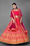 Pink Bridal Weal Heavy Designer Lehenga Choli With Thread & Dori Work