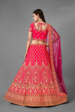 Pink Bridal Weal Heavy Designer Lehenga Choli With Thread & Dori Work