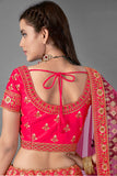 Pink Bridal Weal Heavy Designer Lehenga Choli With Thread & Dori Work