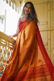 Fancy Linen Cotton Stylish digital Printed Saree For casual Wear