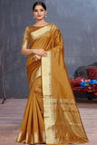 Party Wear Mustard Assam Silk Saree