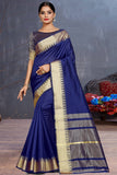 Festive Wear Blue Assam Silk Saree