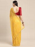 Mulberry Silk Red And Yellow Saree