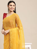 Mulberry Silk Red And Yellow Saree