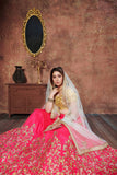 Yellow And Pink Lehenga Choli For Party & wedding Wear Designer Lehenga Choli