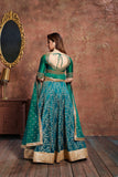 Designer Thread And Embroidery Work Bridal & Party Wear Turquoise Color Lehenga Choli