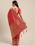 Red Colour Soft Weaving Work Saree