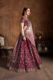 Maroon Wedding Wear Designer Lehenga Choli With Thread And Embroidery Work