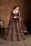 Elegant Heavy Glitter Sequence Embroidery Work Lehenga Choli For Wedding Wear