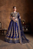 Navy Blue With Heavy Designer  Embroidery Work Lehenga With Choli And Dupatta For Wedding Wear