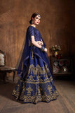 Stunning Art Silk Zari Embroidered With Diamond Work  Designer Lehenga Choli With Soft Net Dupatta