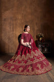 Wondrous Red Art Silk Lehenga With Heavy Zari, Sequence Work Bridal Wear Lehenga Choli