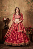 Fancy Party Wear Maroon Semi Stitched  Designer Lehenga Choli For Women